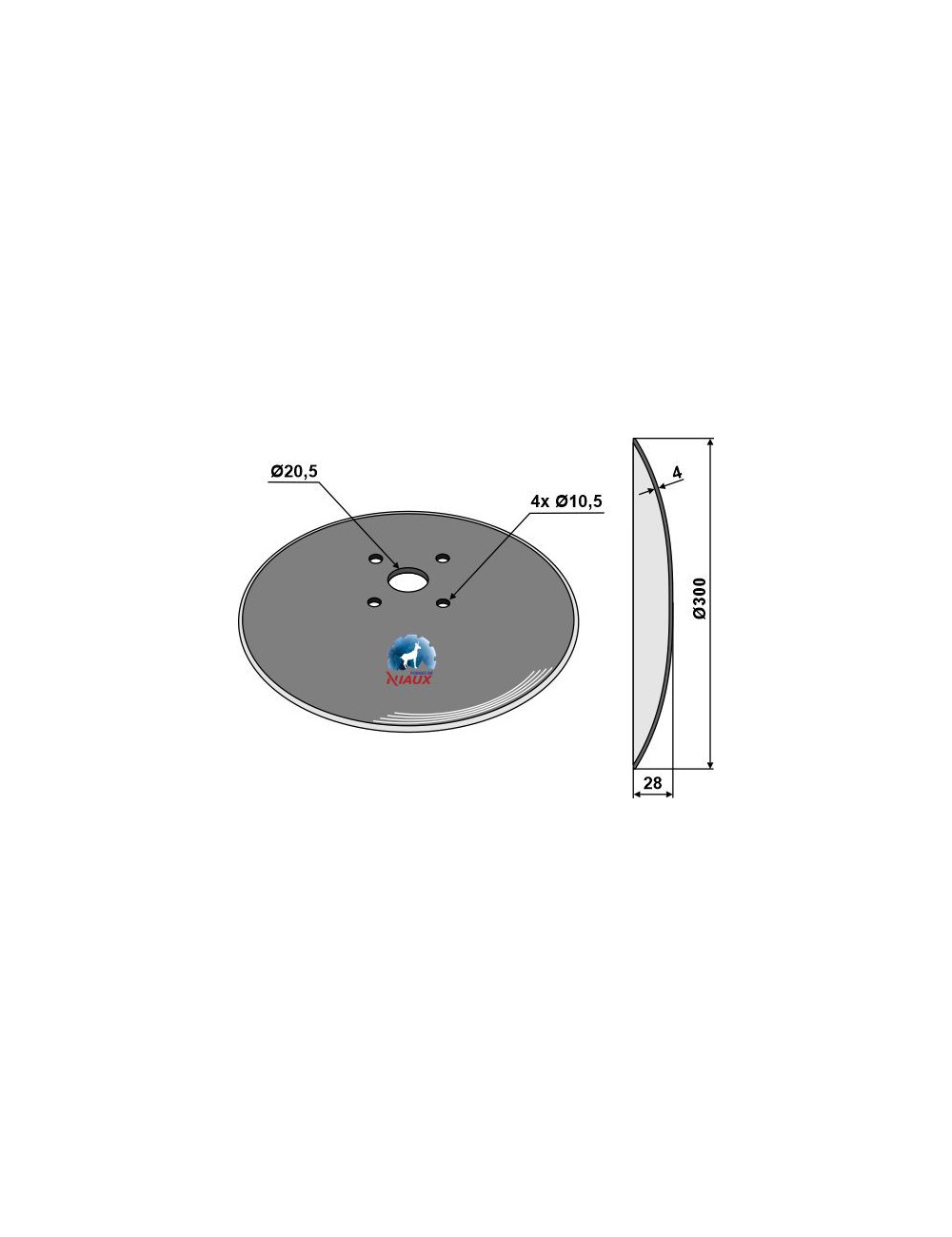 Disque lisse Ø300x4
