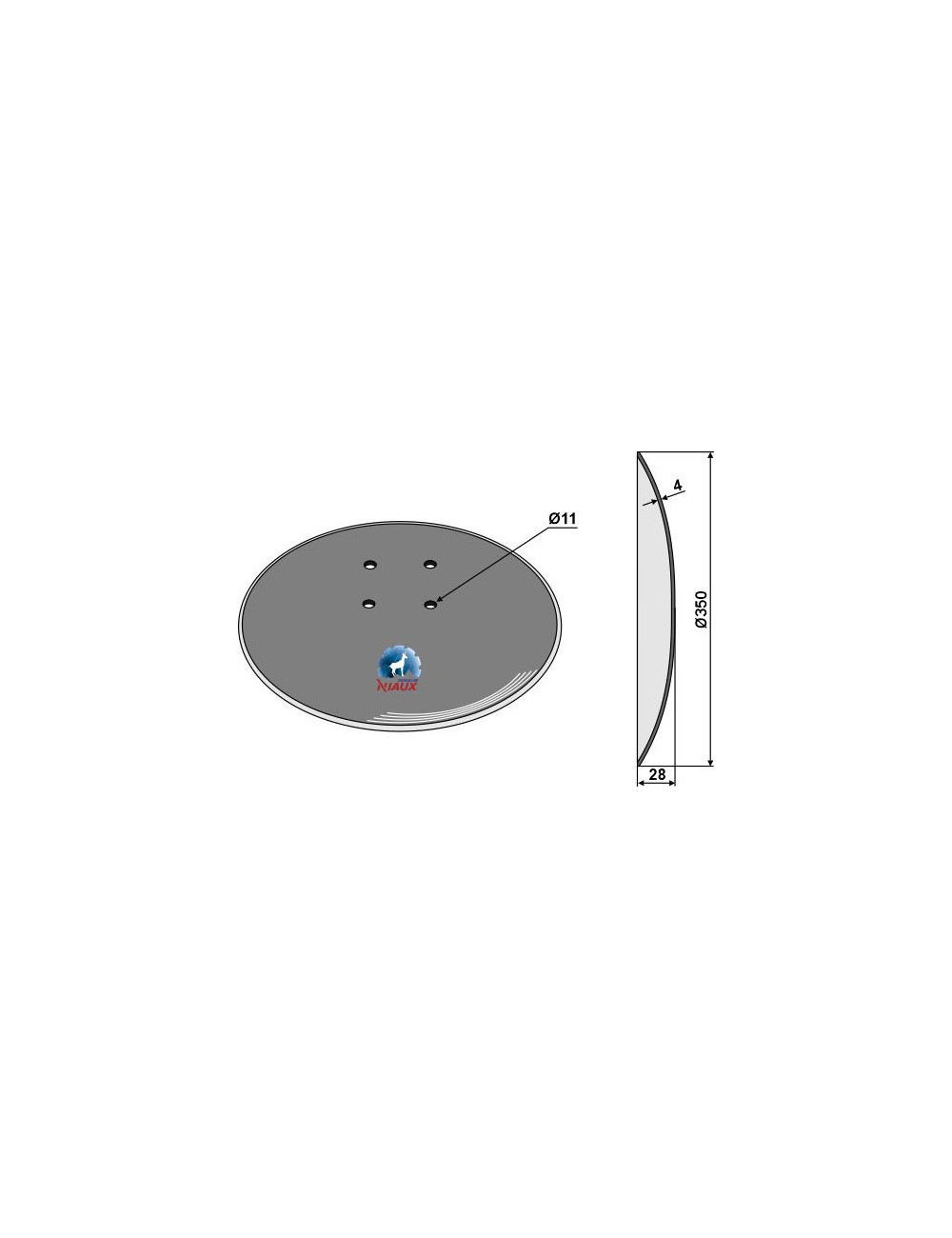 Disque lisse Ø350x4
