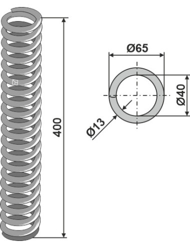 Ressort Ø65x400