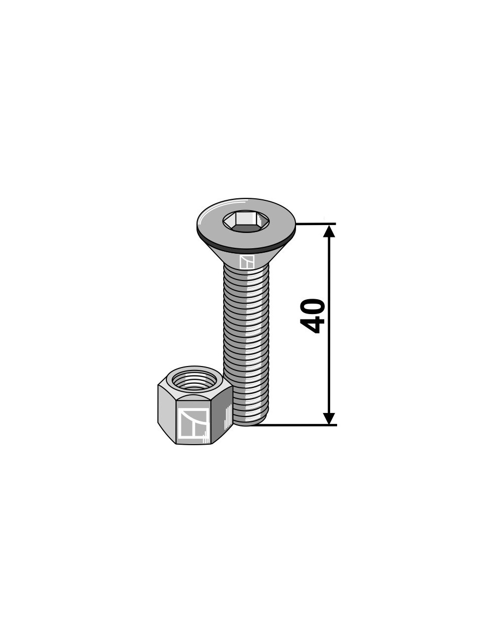 Boulon M8x1,25