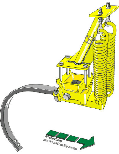 Ressort d´extirpateur compl. avec Dent en C