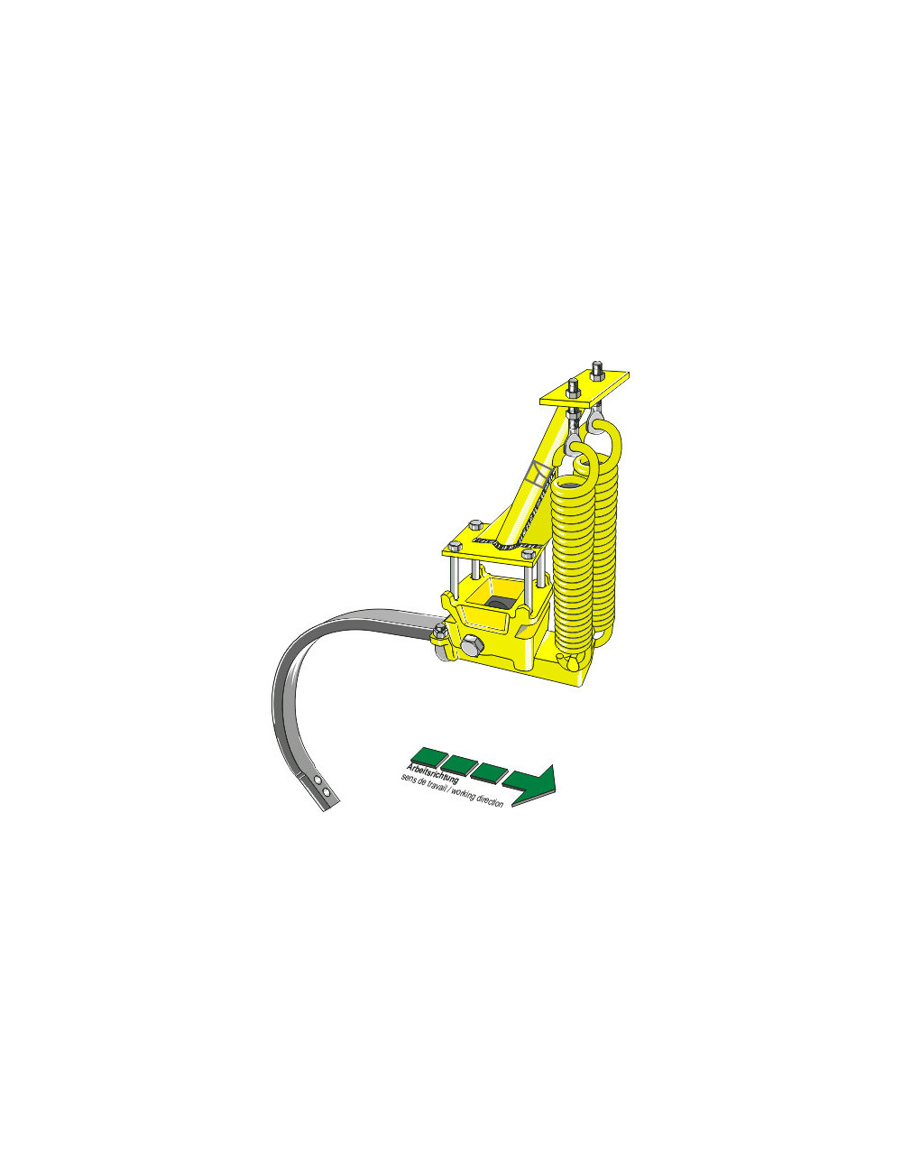 Ressort d´extirpateur compl. avec Dent en C