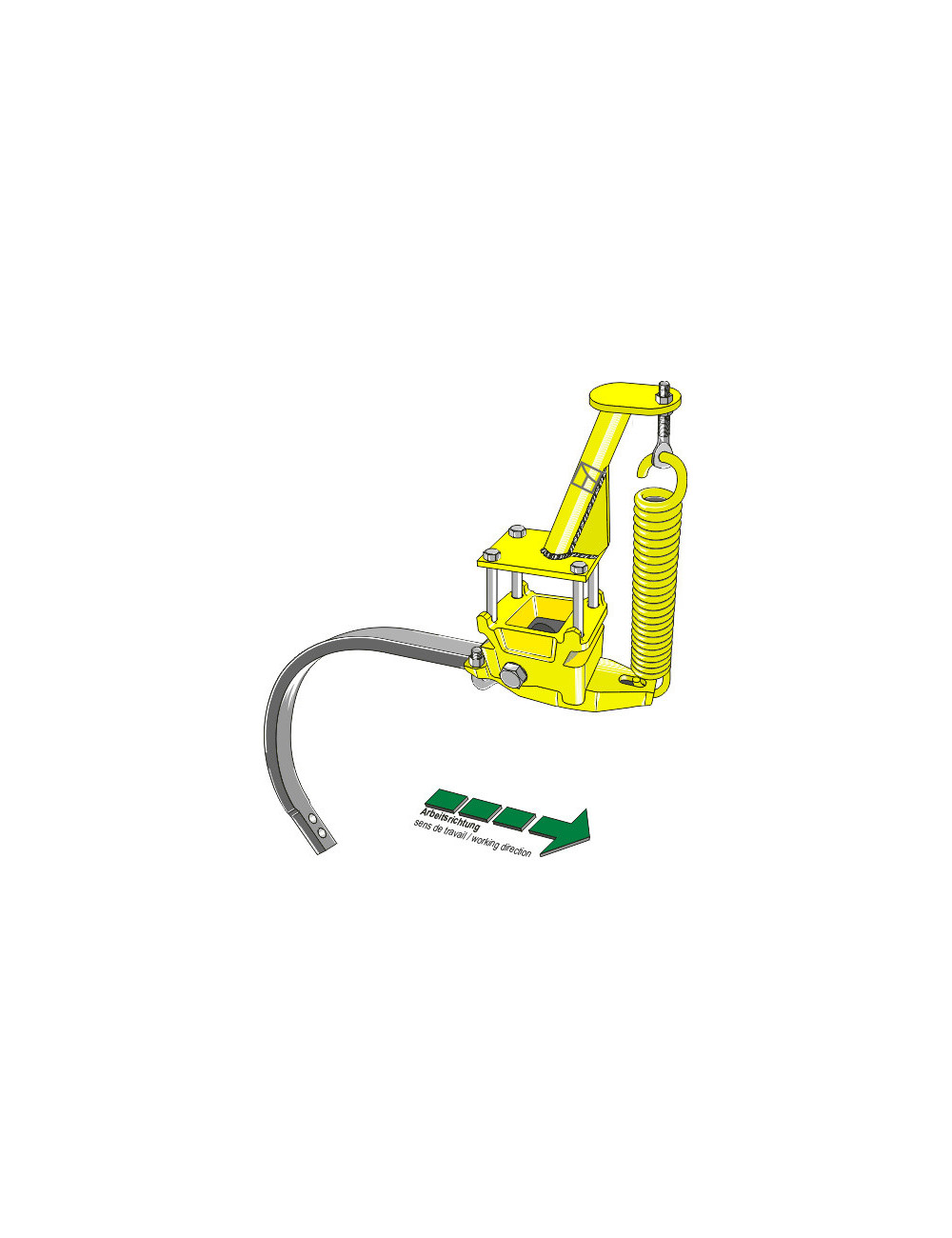 Ressort d´extirpateur compl. avec Dent-C
