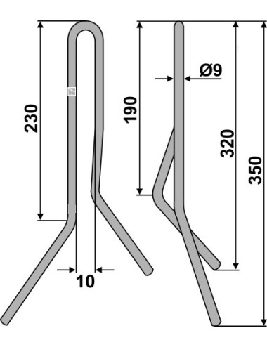 Griffe de semoir - Type D8