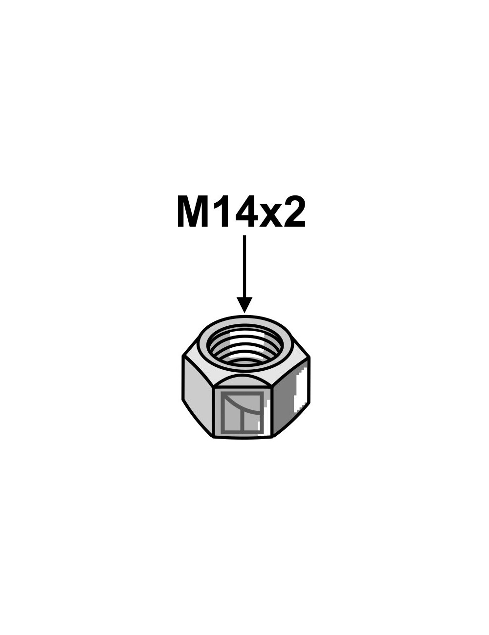 écrou à freinage interne M14