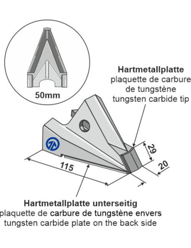 Pointe interchangeable - Semence uniquemen