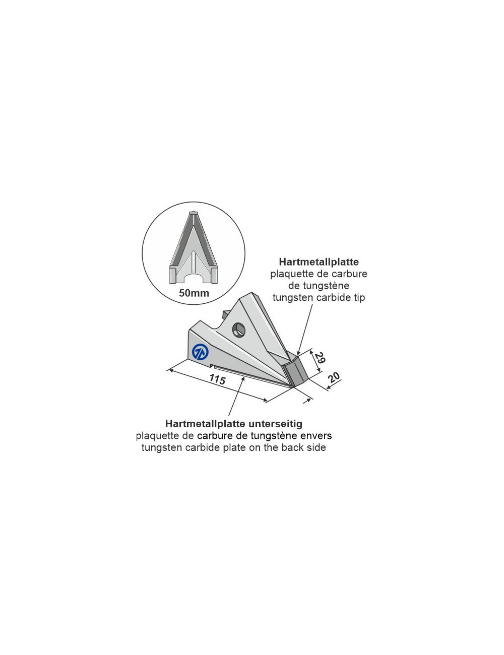 Pointe interchangeable - Semence uniquemen