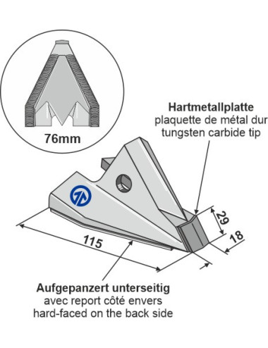 Pointe interchangeable - Semence uniquemen