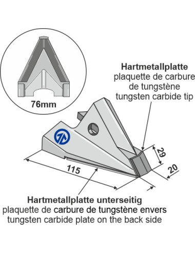 Pointe interchangeable - Semence uniquemen