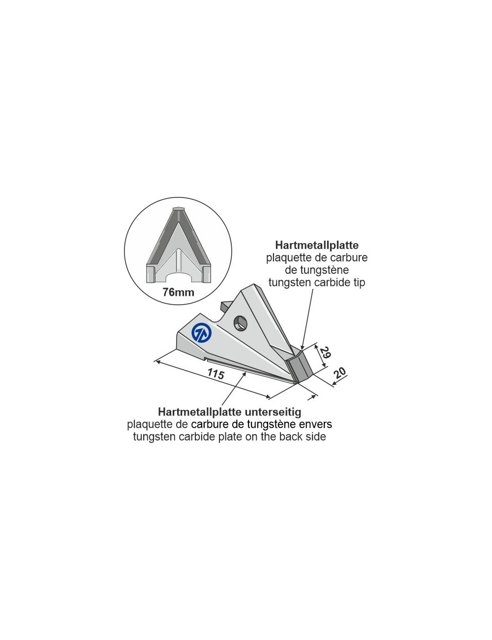 Pointe interchangeable - Semence uniquemen