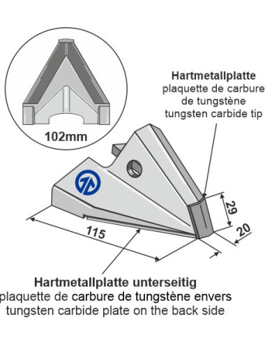Pointe interchangeable - Semence uniquemen