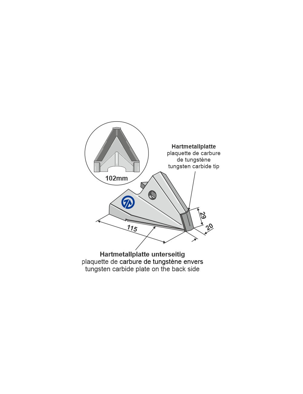 Pointe interchangeable - Semence uniquemen