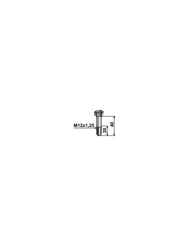 Boulon à tête hexagonale avec filet fin - M12x1,25 - 12.9
