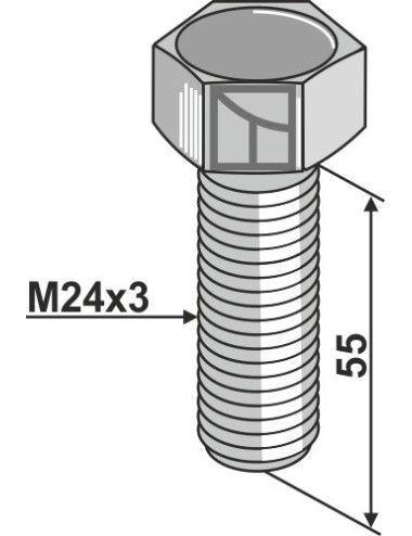 Boulon M24x3x55