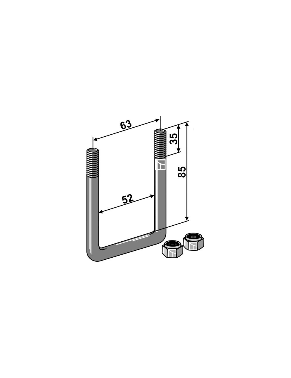 Boulon étrier - M12x1,75