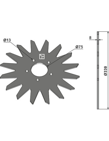 Chasses débris étoilés Ø330 - Strip-Till
