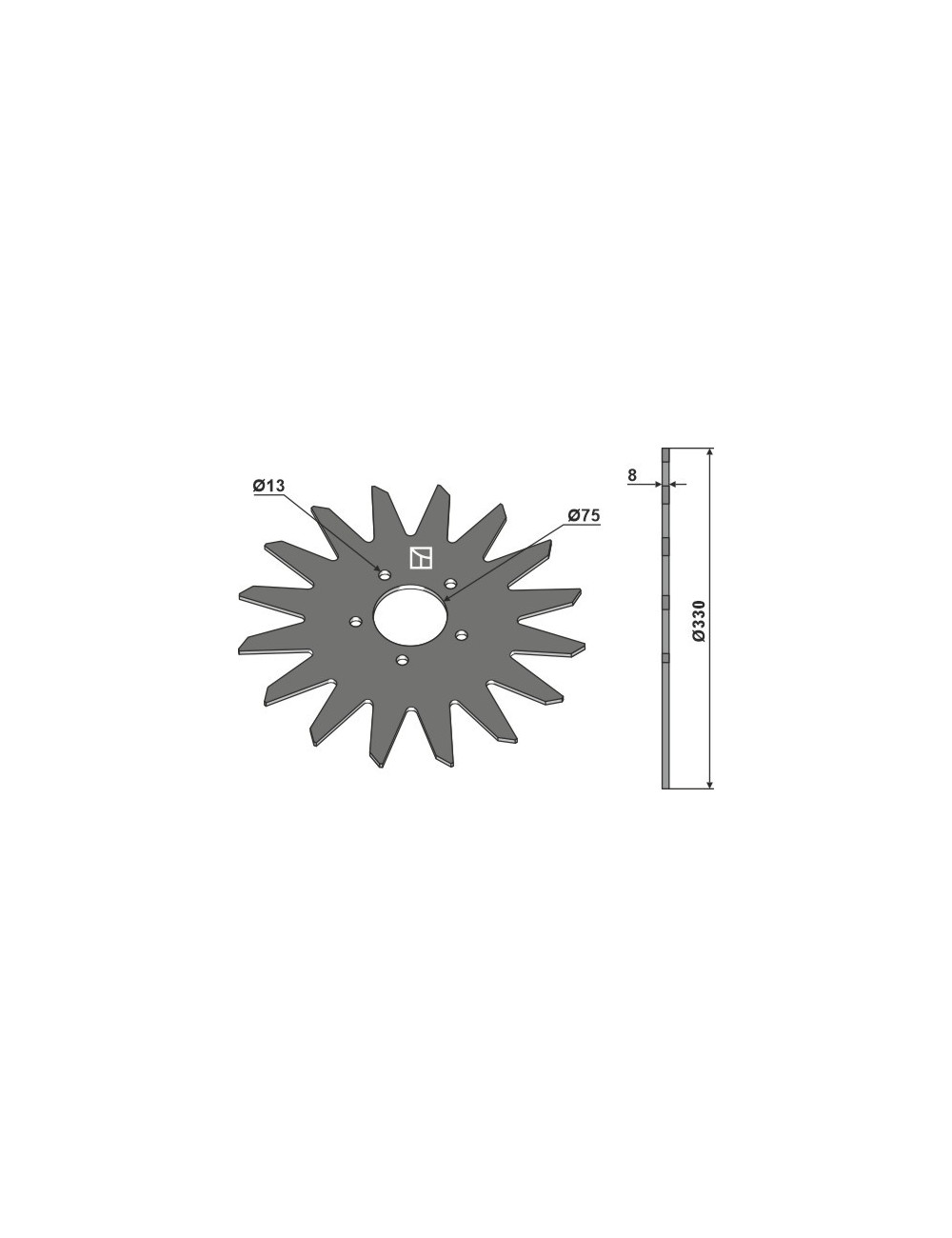 Chasses débris étoilés Ø330 - Strip-Till