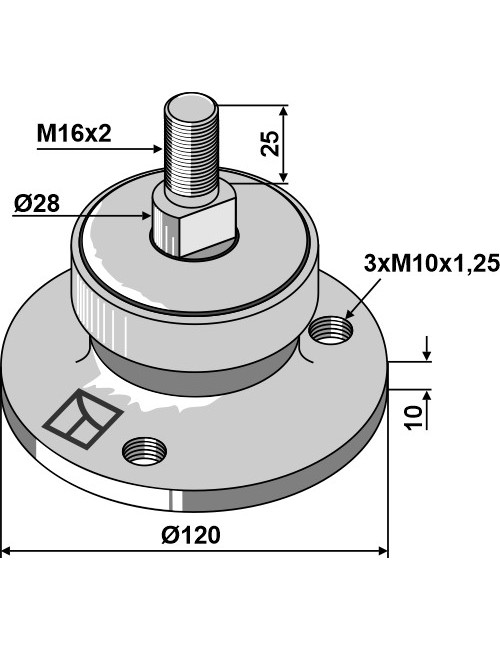 Palier avec filet M16