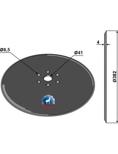 Disque de semoir Ø382x4