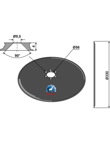 Disque de semoir Ø330x4