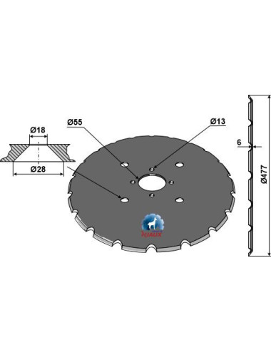 Disque de semoir Ø477x6