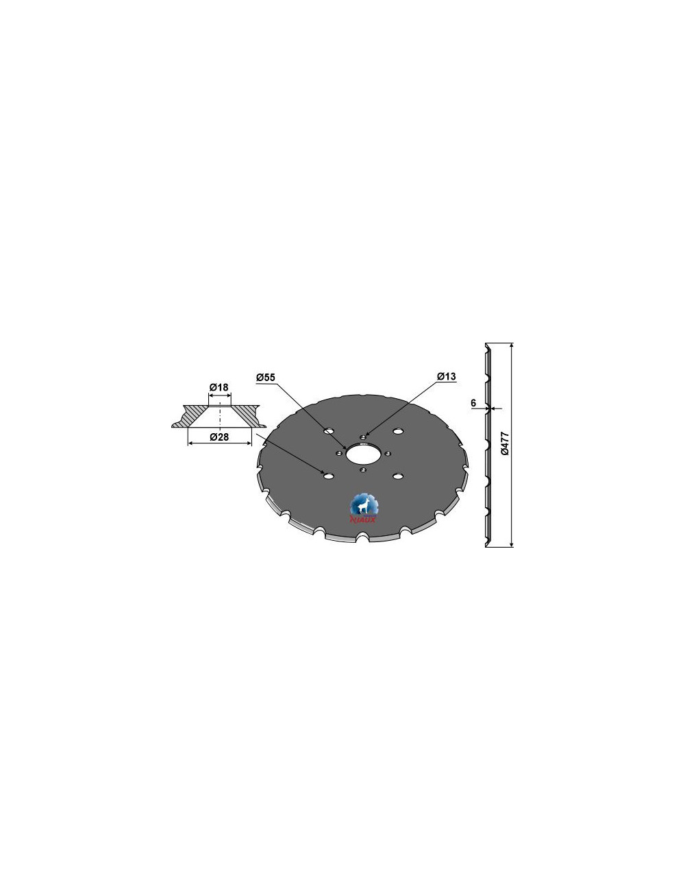 Disque de semoir Ø477x6