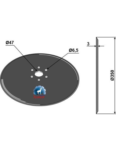 Disque de semoir Ø350x3