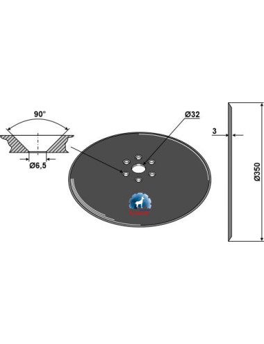 Disque de semoir Ø350x3