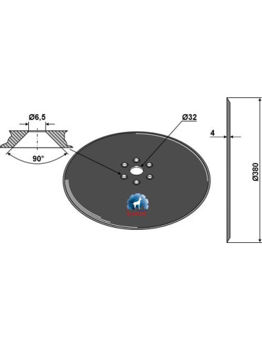 Disque de semoir Ø380x4