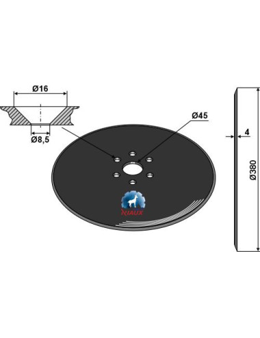 Disque de semoir Ø380x4