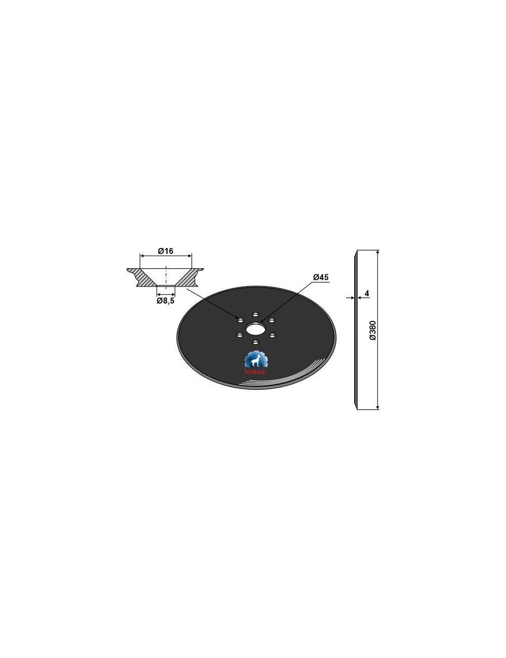 Disque de semoir Ø380x4