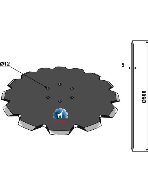 Coutre circulaire Ø500x5