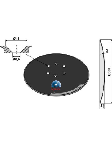 Disque de semoir Ø330x2