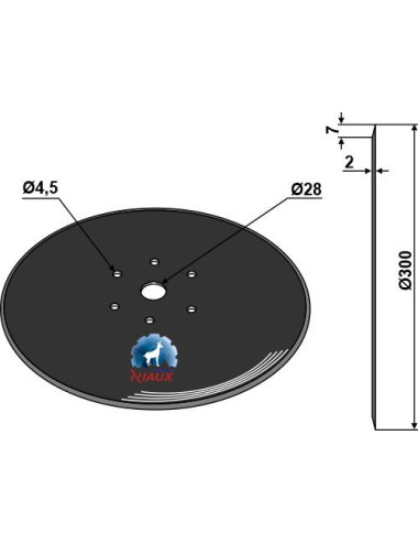 Disque de semoir Ø300x2