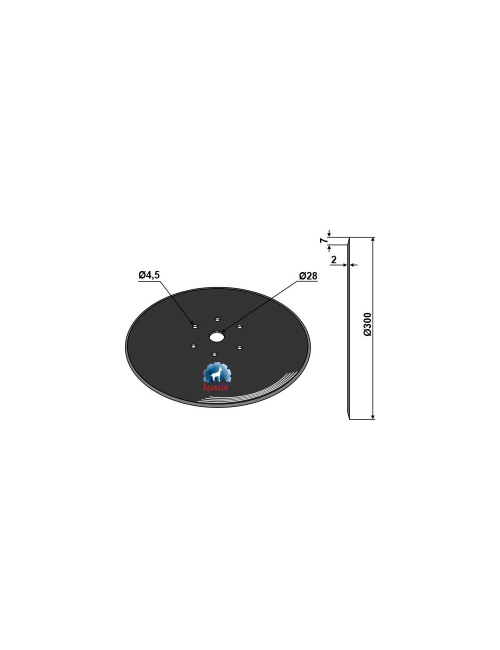 Disque de semoir Ø300x2