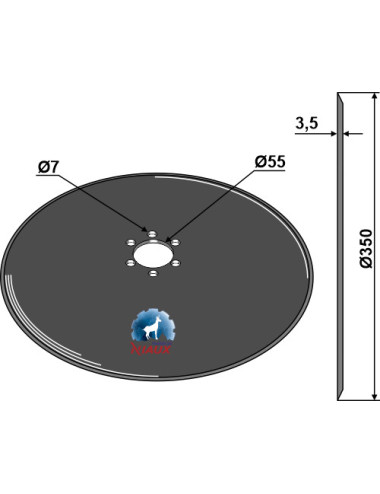 Disque de semoir Ø350x3,5