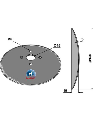 Disque de semoir Ø340x3