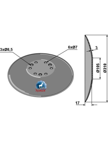 Disque de semoir Ø310x3