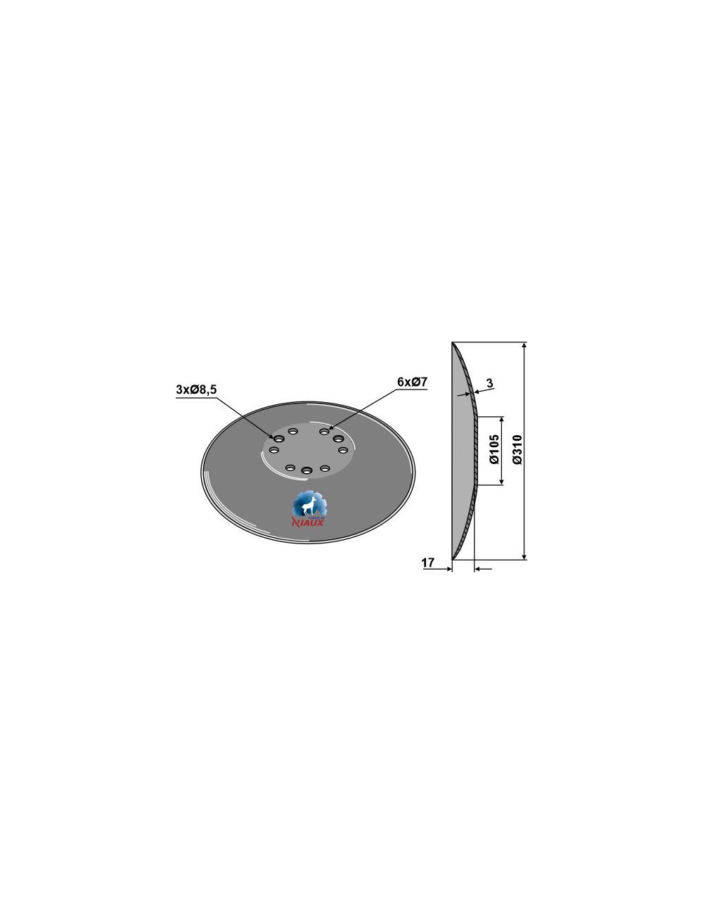 Disque de semoir Ø310x3