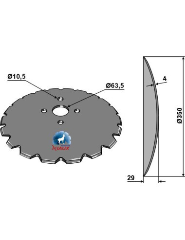 Disque de semoir Ø350x4