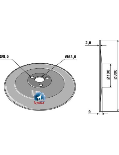 Disque de semoir Ø300x2,5