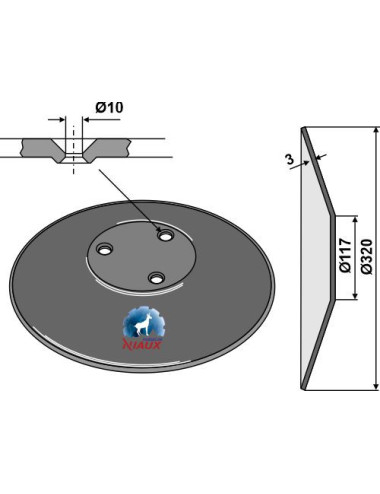 Disque de semoir Ø320x3