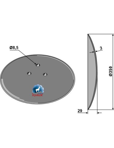 Disque de semoir Ø350x3