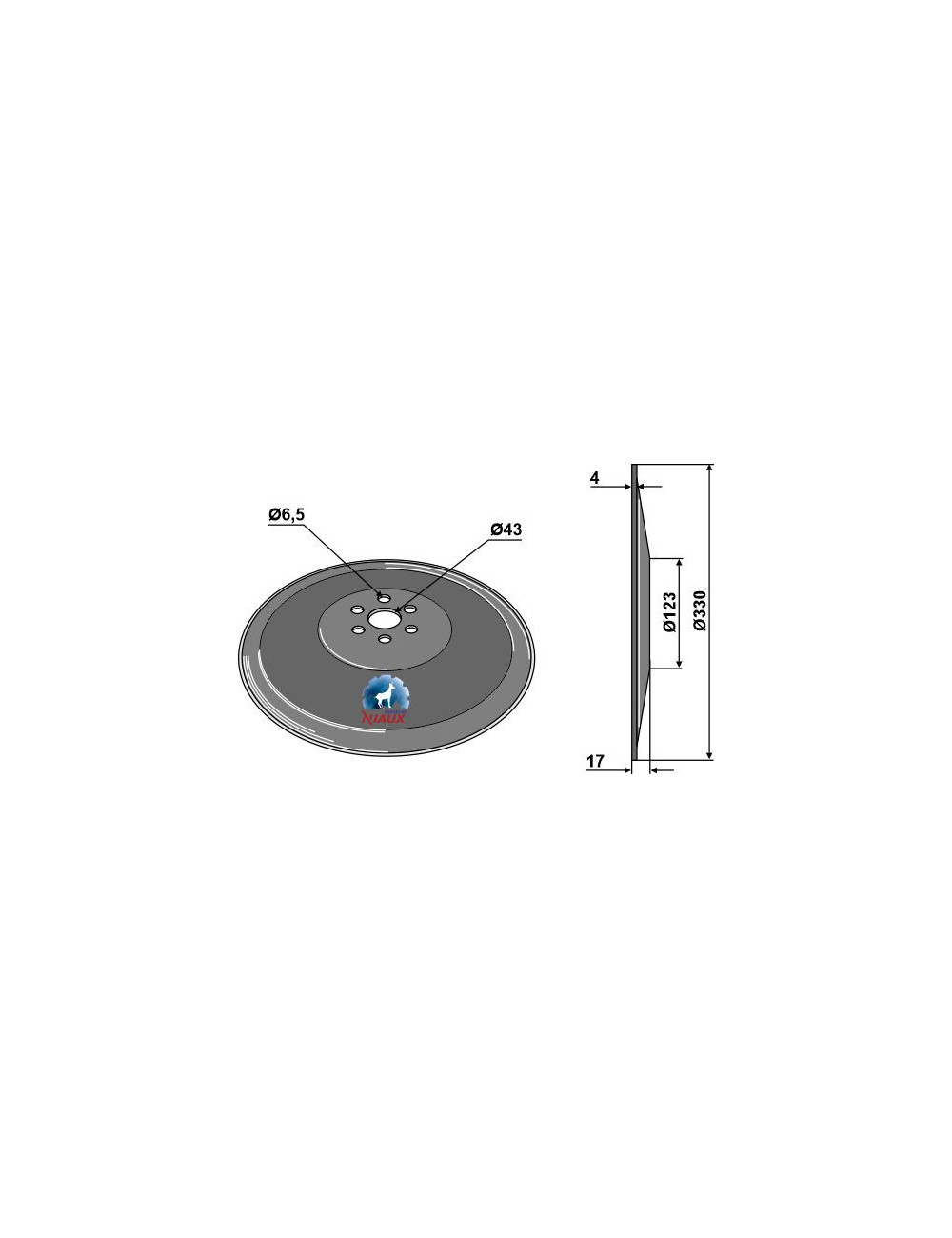 Disque de semoir Ø330x4