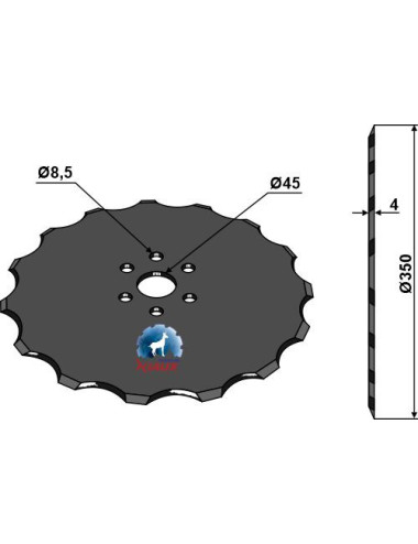 Disque de semoir Ø350x4