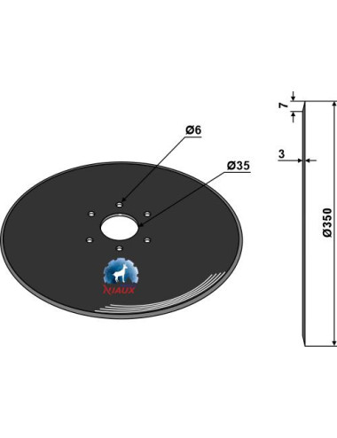 Disque de semoir Ø350x3