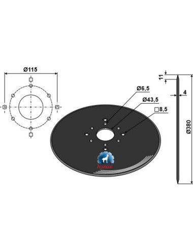 Disque de semoir Ø380x4