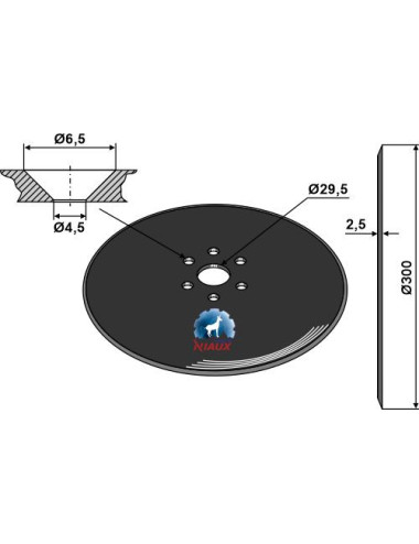 Disque de semoir Ø300x2,5