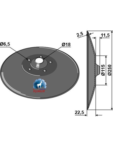 Disque de semoir Ø250x2,5