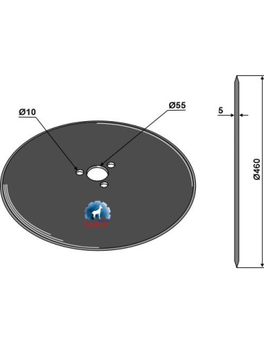 Coutre circulaire Ø460x5